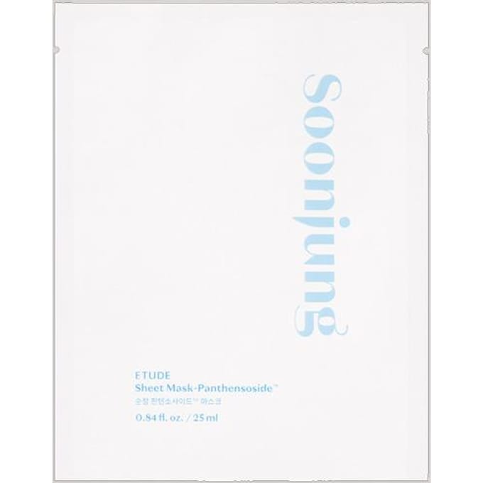 Etude House Soonjung Panthensoside Sheet Mask 25ml (4 Options) 5PCS white