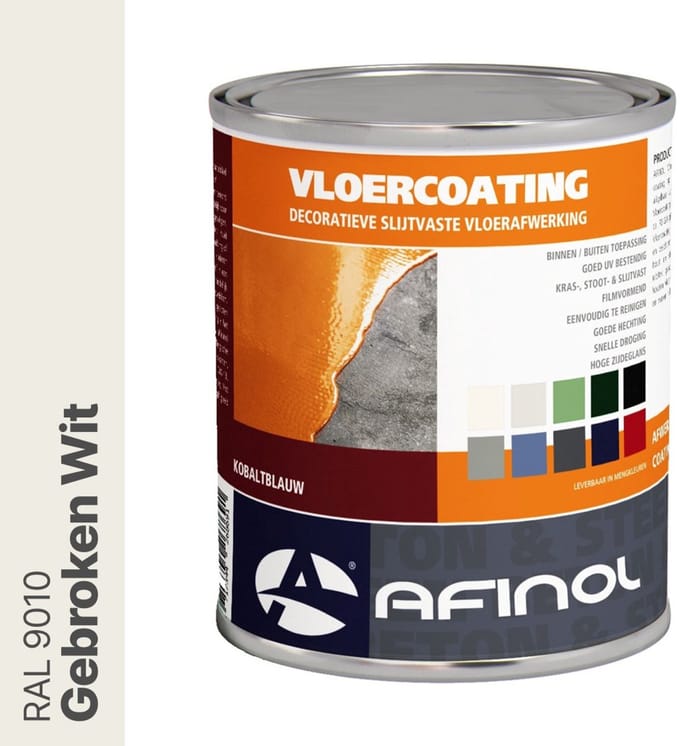 Afinol Vloercoating Gebroken Wit (RAL 9010) 750 ml