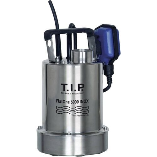 T.I.P. FLATONE 6000 INOX Dompelpomp - Vlakzuigpomp - Dweilpomp - Dompelpomp kelderwater - 6.000 l/u - 300 W