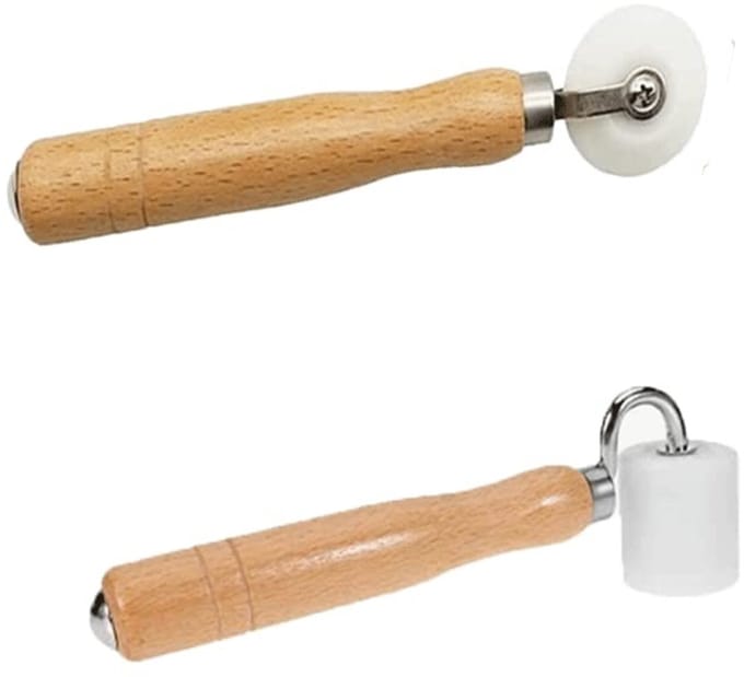 Dailygoods- Behangroller 2 stuks - Platte Druk Roller - Naad Roller - DIY Tool - Hoogwaardig POM - Totale lengte 180cm - Behangtool