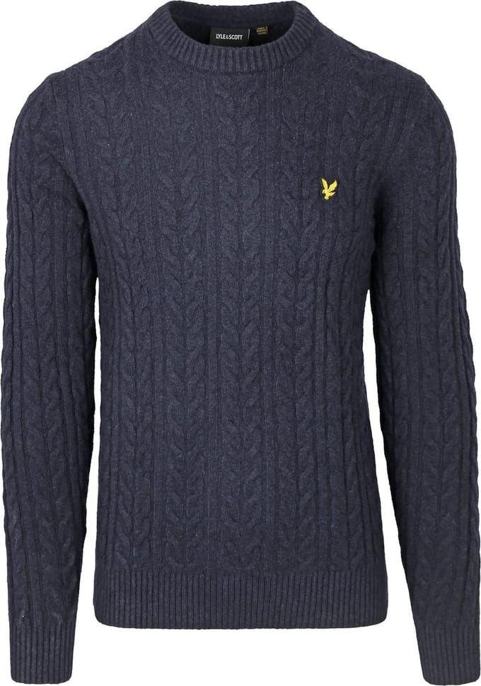 Lyle & Scott Cable Pullover Navy - Maat XL - Heren - Pullovers