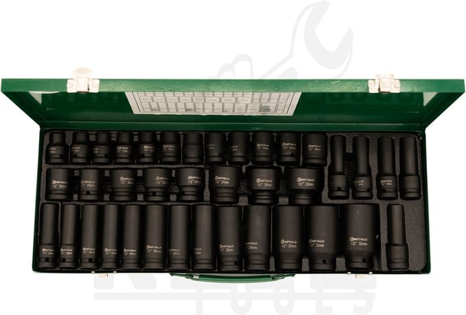 Metallo krachtdoppenset 35-delig uitgebreide set