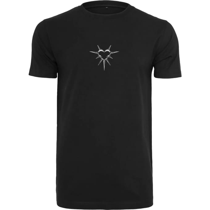 Mister Tee - Spike Heart EMB Heren Tshirt - XS - Zwart