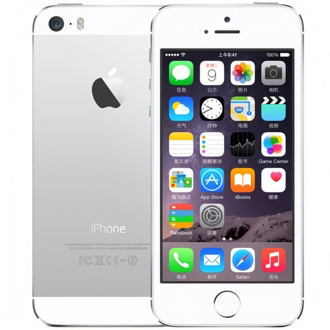 Apple iPhone 5s 16 Go Argent Smartphone Reconditionné Débloqué iOS 12.5.8 Téléphone Portable argenté