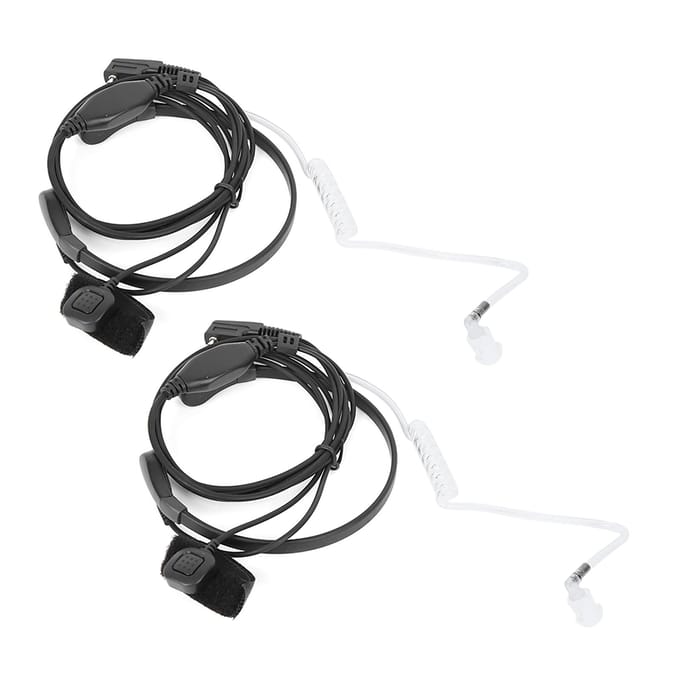 2 stuks Portofoon Headset Keelmicrofoon Headset Geschikt voor BaoFeng UV-5R UV-6R UV B5 BF-888S
