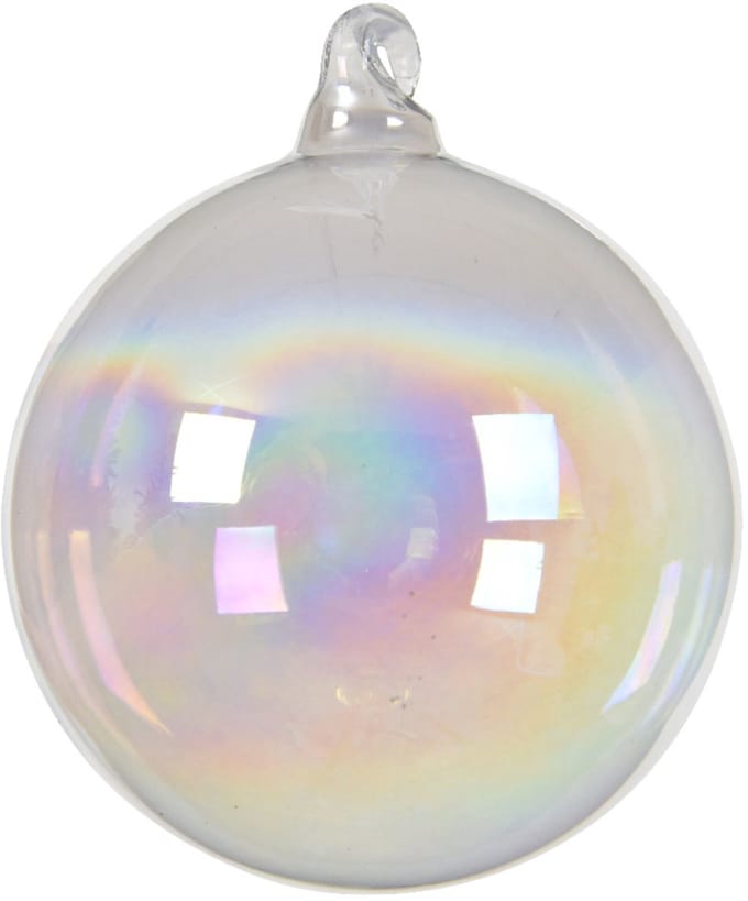 KAEMING B.V. - 3 iriserende glazen kerstballen 8 cm voor de kerstboom