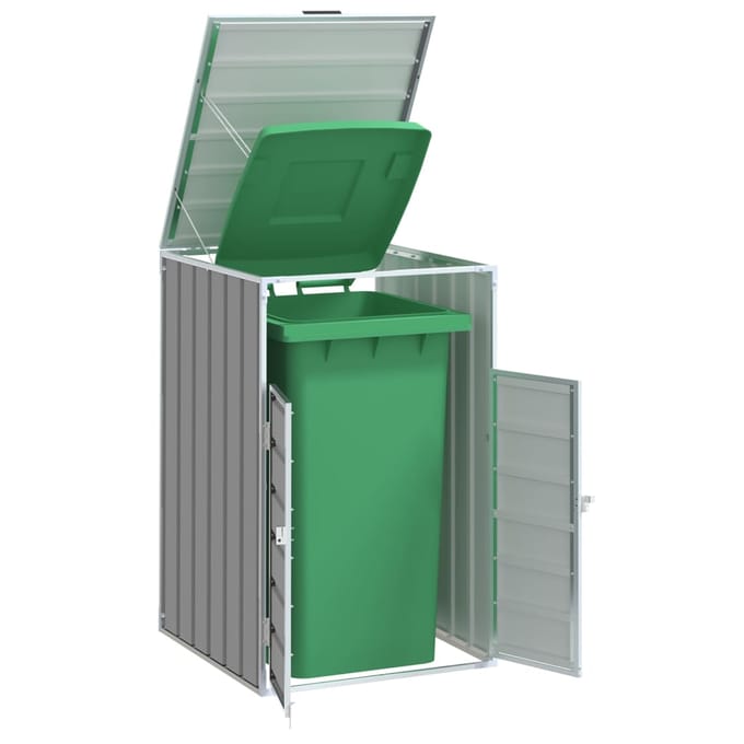 vidaXL - Containerberging - voor - 1 - container - 72x81x115 - cm - staal - grijs