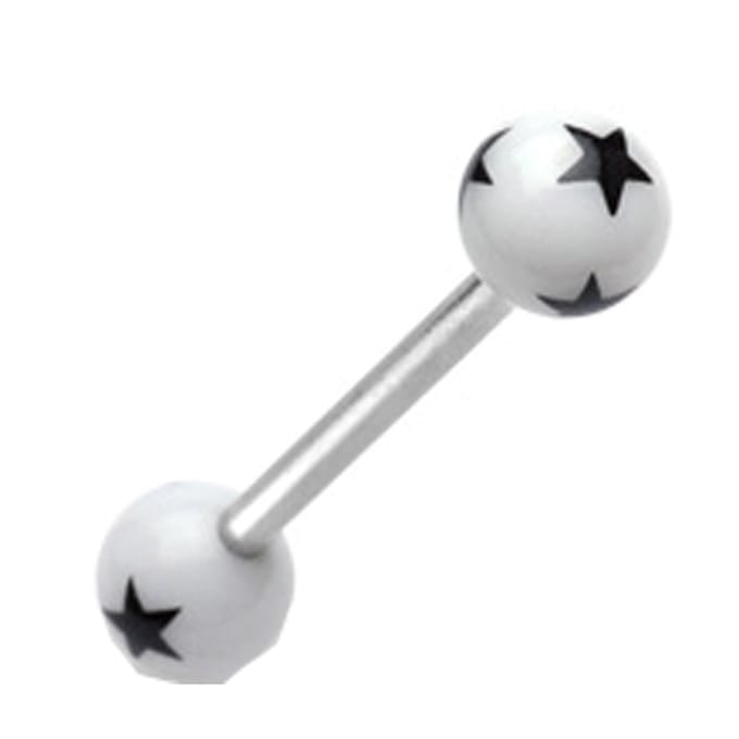 Piercing ster 1.6x16 - wit - LMPiercings