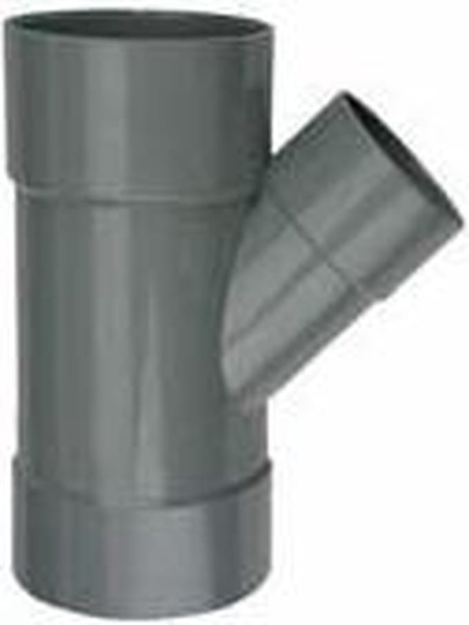 PVC RIOOL T-STUK 45° 50 MM