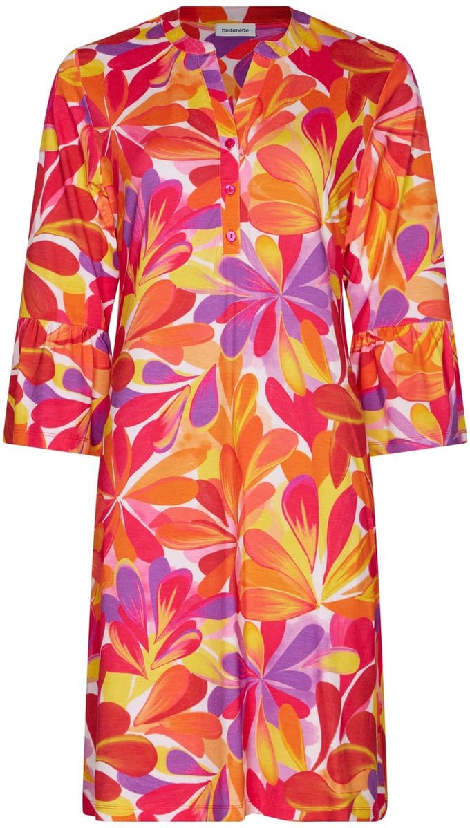 Pastunette - Jurk - Tropic Oasis - Viscose - Roze/Oranje - Maat 38