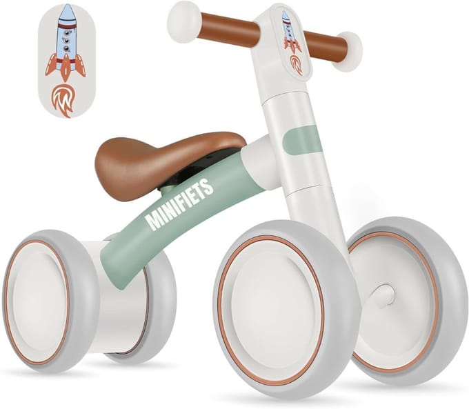 RWB® Loopfiets 2 Jaar - Loopfiets - Loopfiets Zonder Duwstang - Groen - 54cm x 20cm x 37cm