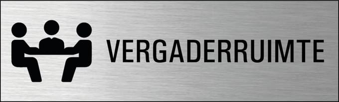 Vergaderruimte deurbordje met zelfklevende strip
