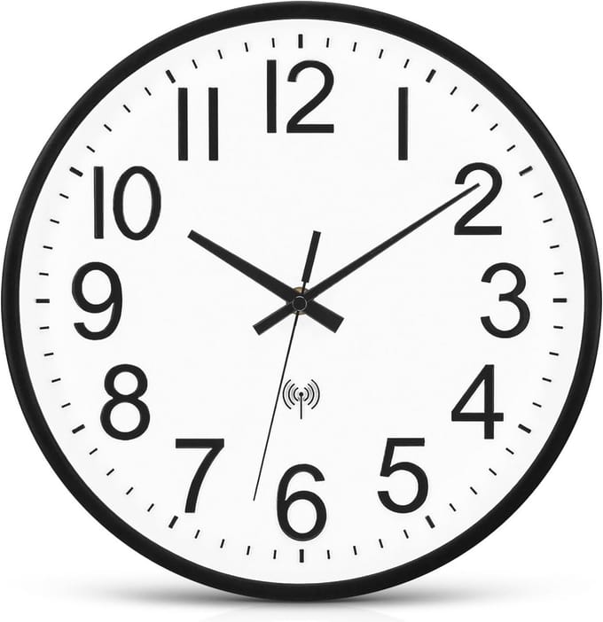 Draadloze Wandklok 30 cm - Geruisloze Klok voor Keuken, Slaapkamer en Kantoor
