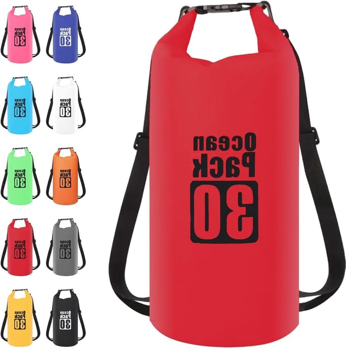 Waterdichte Dry Bag 30L met Verstelbare Schouderband voor Boot, Kajak, Vissen en Kamperen