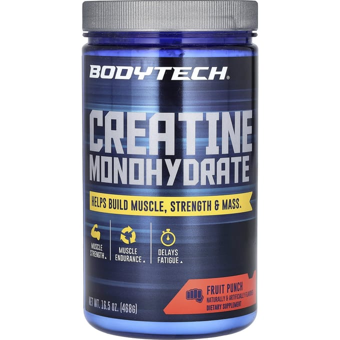 Monohydrate de créatine, Saveur Punch aux fruits, 468G (16.5oz)