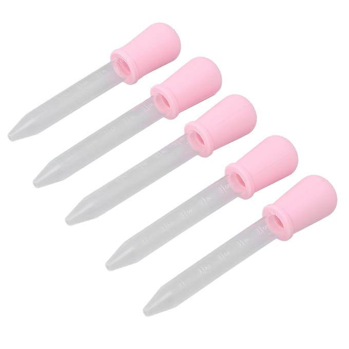5 stuks Transferpipetten DIY Transparante Gekalibreerde Druppelaar voor Epoxyhars Laboratorium Experiment white