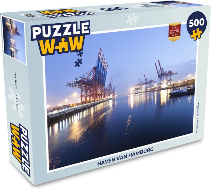 Puzzel Haven van Hamburg - Legpuzzel - Puzzel 500 stukjes