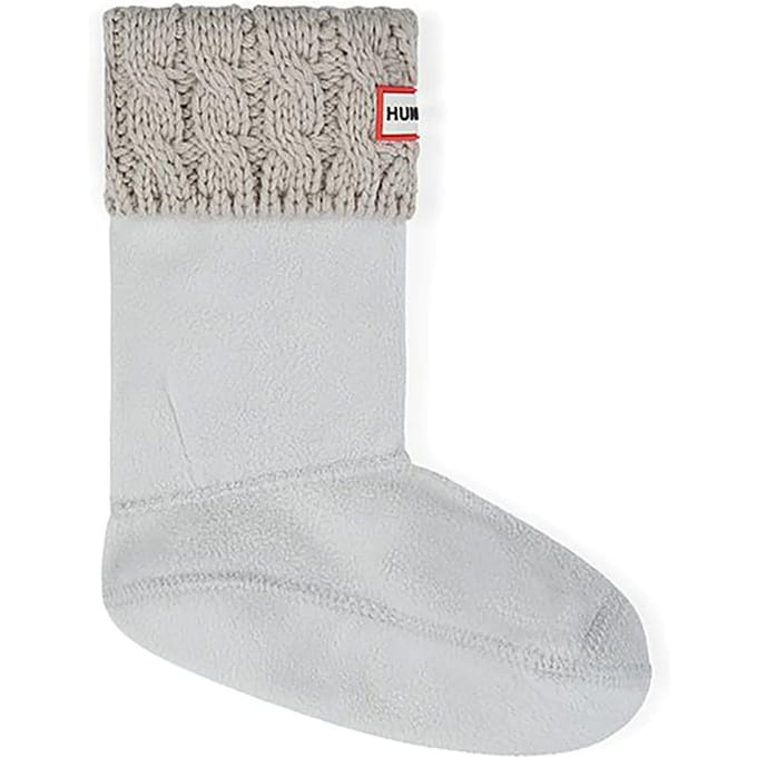 Hunter Original Cable Cuff Tall Kindersokken Wit