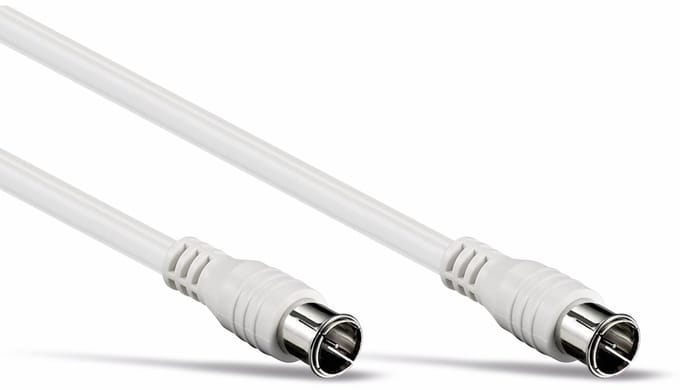 F-quick (m) - F-quick (m) coaxkabel / recht - wit - 1,5 meter