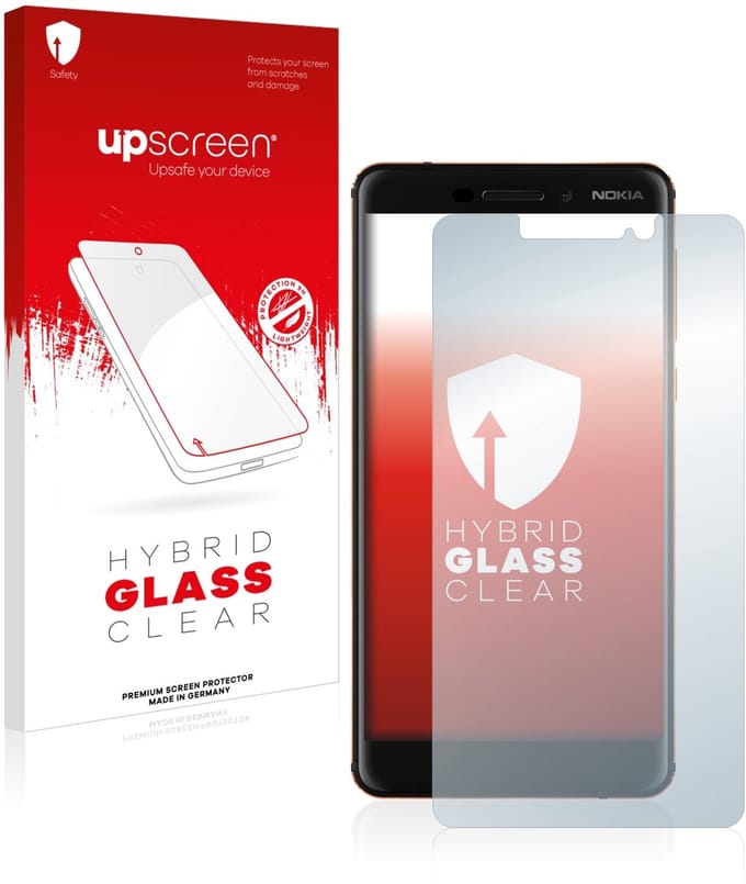 upscreen - Screenprotector voor Nokia 6.1 / 6 2018 - Folie Beschermfolie Beschermglas transparant