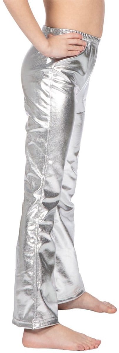 Legging Flared Kind Metallic Zilver - Maat 140