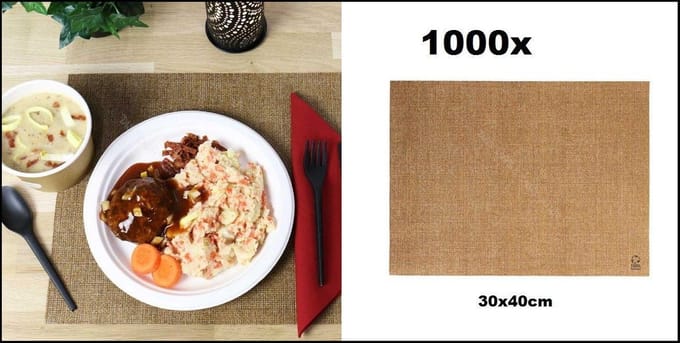 1000x Placemats Jute papier 30x40cm