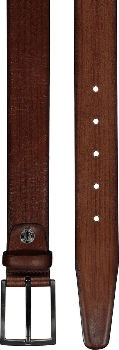 LINDENMANN leren heren riem - donkerbruin
