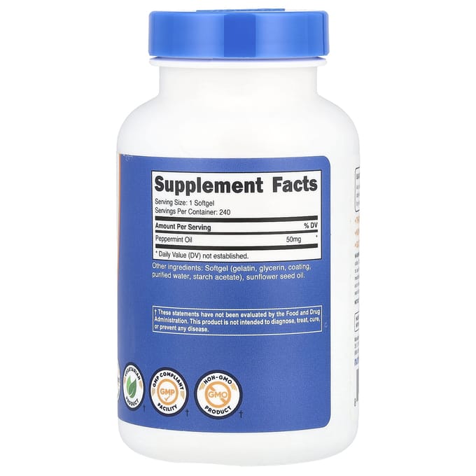 Pepermuntolie, 50 mg, 240 zachte capsules