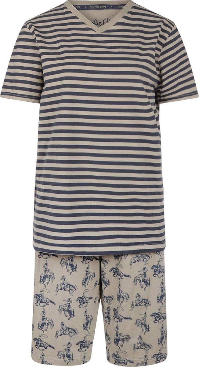 Charlie Choe pyjama heren - streep - T47180-39 - maat S