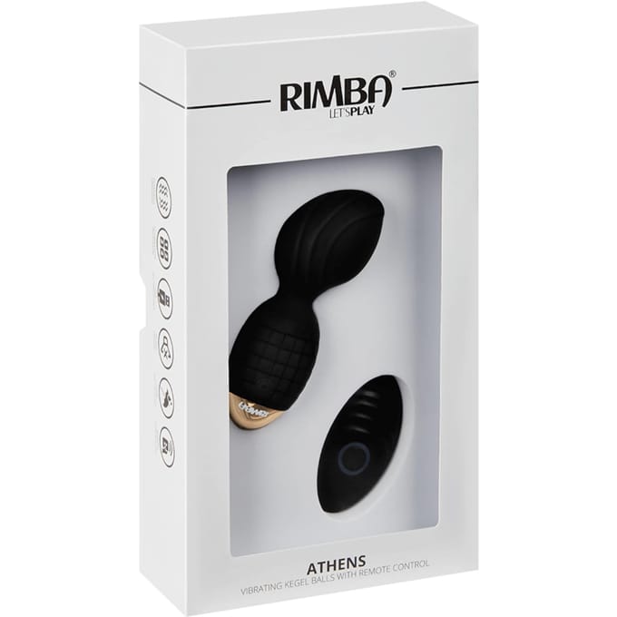 Rimba - Athens - Vibrerende Eitjes Met remote Control - Zwart