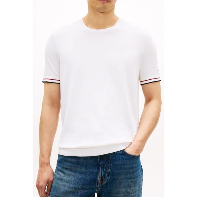Tommy Hilfiger Dc Tech Cotton Tee White Größe: XL | Basic T-Shirts Outlet | Herren | Weiß