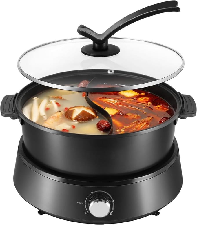 QORA® Hotpot Electrisch - Hotpot - Zwart - ‎10cm x 5cm x 10cm
