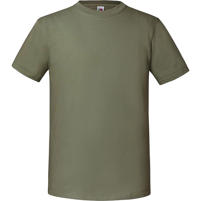 Fruit Of The Loom Mens Ringgesponnen Premium Tshirt (Klassieke Olijf)