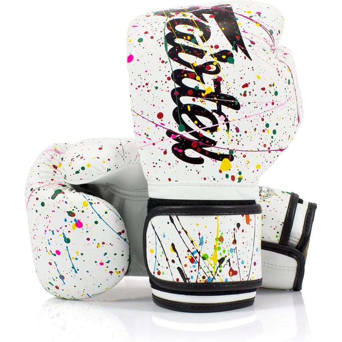 Gants de boxe Fairtex BGV14 en Microfibre, Blanc, 16 oz black