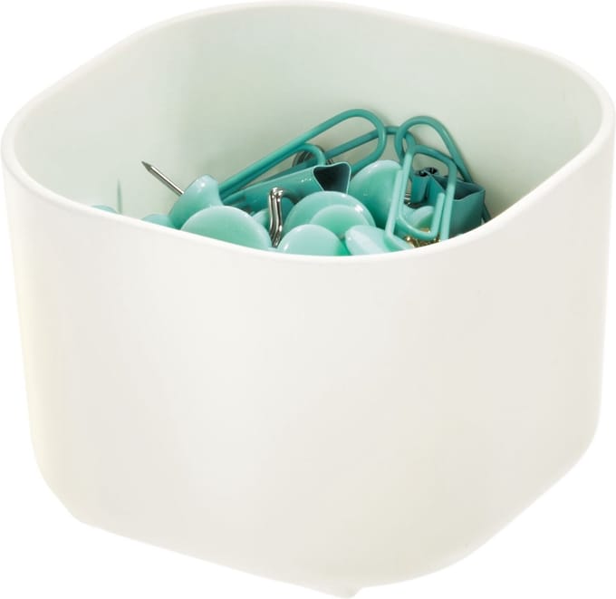 iDesign - Eco Bin Opbergbox Small - Gerecycled Kunststof - Wit