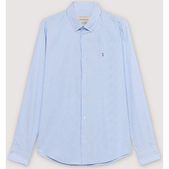 gestreept shirt man licht blauw