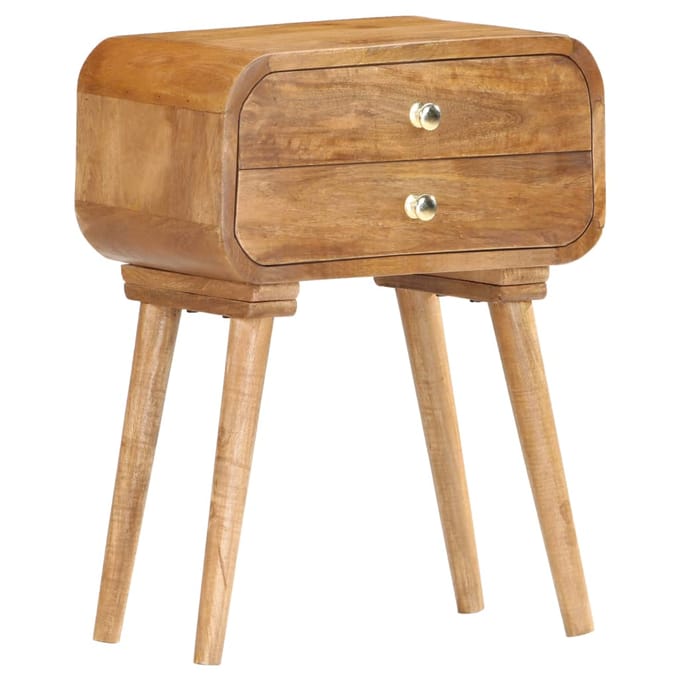 vidaXL - Nachtkastje - 43x30x58 - cm - massief - mangohout