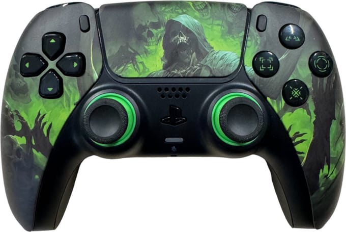 Clever Green Underworld Custom Controller (PS5 compatibel)