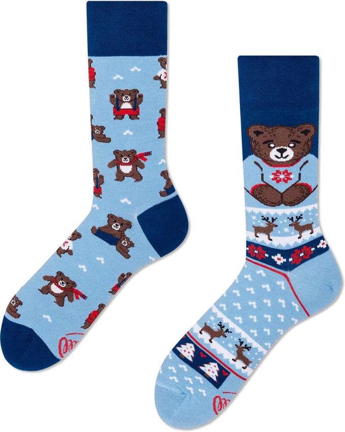 Many Mornings unisex sokken - Winter Teddy - Unisex - Maat: 35 - 38