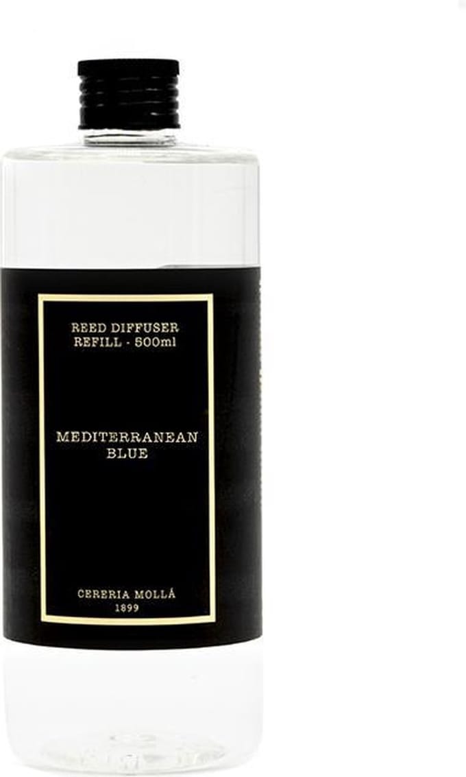 Cereria Mollà 1899 Refill Navulling 500ml Mediterranean Blue Navulverpakking Voordeelpack voordeelverpakking