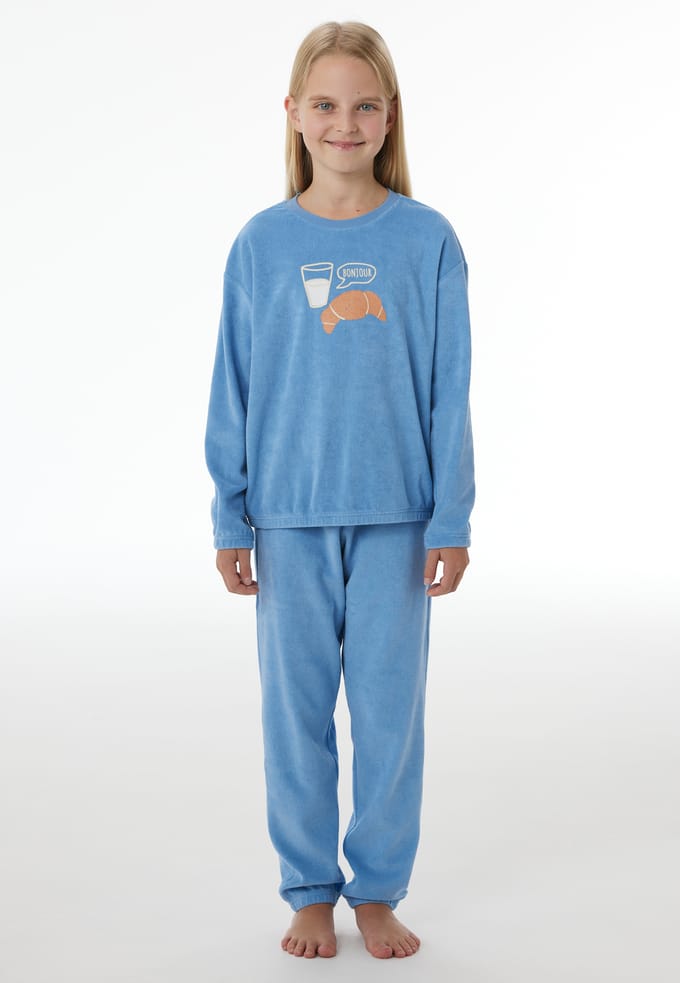 Lange pyjama van frottee met manchetten 'air' - Nightwear 152