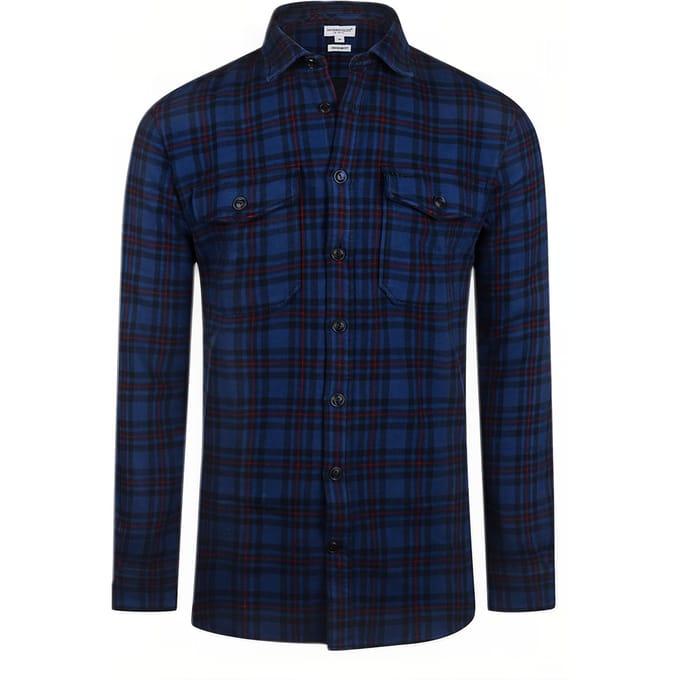 McGregor Mcg Tartan Overshirt Navy size S | Casual Shirts Outlet | Men | Blue