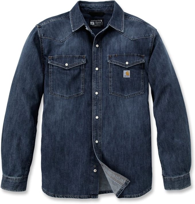 Carhartt Montana Relaxed Fit Denim Long-Sleeve Snap Front Overhemd -