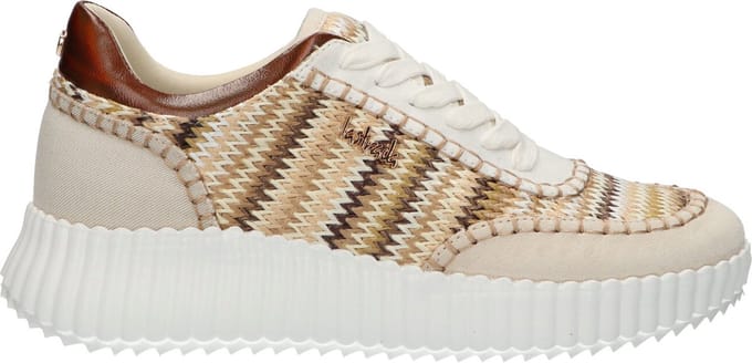 La Strada Sneaker Beige Multi Textiel - Damesschoenen - Maat - 36