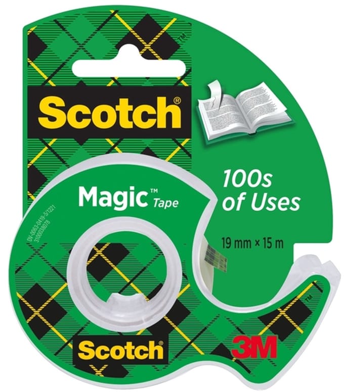 Plakband scotch magic 810 19mmx15m + plakbandh | 12 stuks
