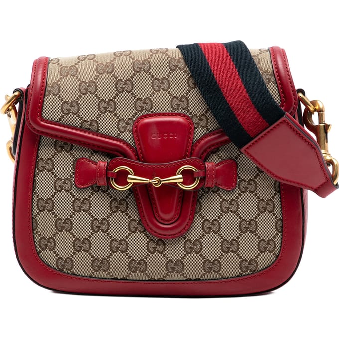 Tweedehands Medium GG Canvas Dames Web Crossbody