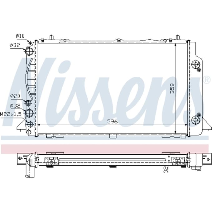 Radiator, motorkoeling NISSENS 60448A