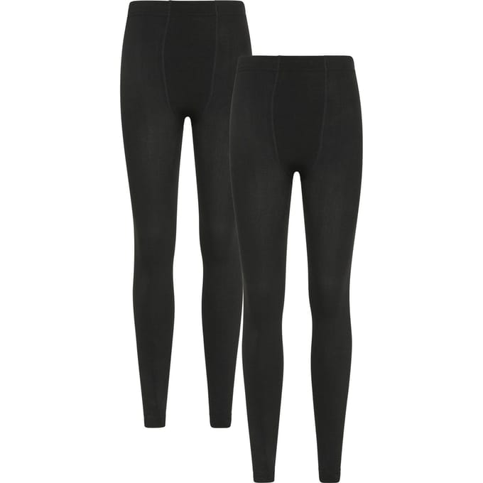 Mountain Warehouse Dames/Dames Fleece Gevoerde Thermische Legging (Set van 2) (Zwart)