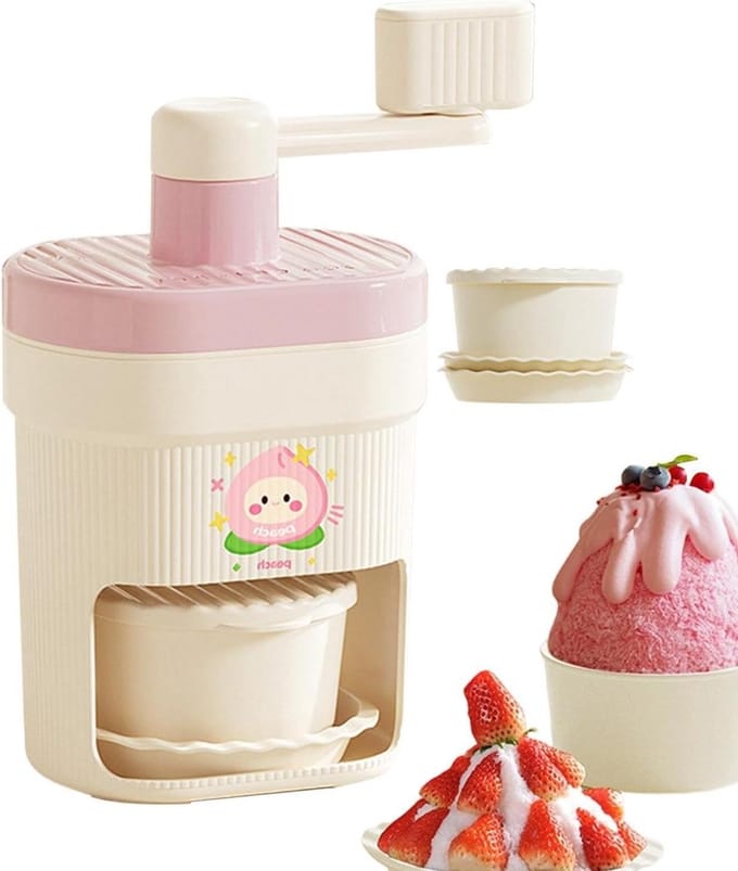 IJsschaaf Machine - IJscrusher Maker - Drankjes Koelen - Handmatige Draagbare Maker - 24 x 13 x 13 cm - null