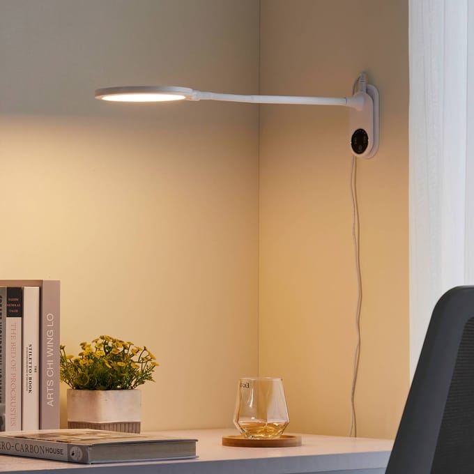 Lindby LED tafellamp Valtaria, wit, CCT, dimbaar